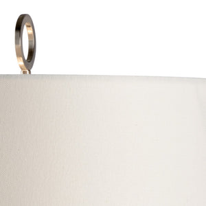 Wildwood Borghese Ivory Ceramic Lamp With Raised Ridged Texture, 28.5" Sculptural Accent For Warm Ambient Light 60768