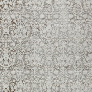 HomeRoots 5' Chocolate Damask Area Rug - Elegant Washable Indoor/Outdoor Rug for High-Traffic Spaces 8' X 10' 607689