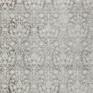 HomeRoots 5' Chocolate Damask Area Rug - Elegant Washable Indoor/Outdoor Rug for High-Traffic Spaces 10' X 14' 607691