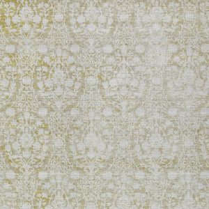 HomeRoots 5' Gold Damask Area Rug – Elegant, Durable, Machine Washable Design for Indoor and Outdoor Spaces 5' X 8' 607699
