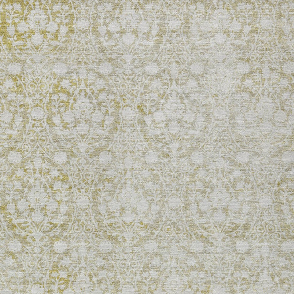 HomeRoots 5' Gold Damask Area Rug – Elegant, Durable, Machine Washable Design for Indoor and Outdoor Spaces 5' X 8' 607699
