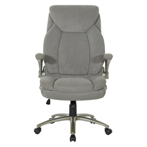 OSP Home Furnishings Big and Tall Ergonomic Office Chair with Lumbar Support and Padded Flip-up Arms EXH14517BT-2
