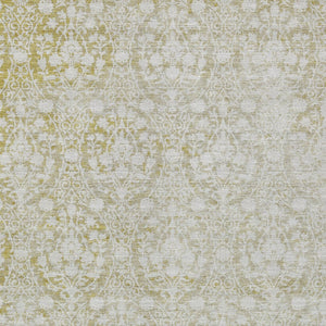 HomeRoots 5' Gold Damask Area Rug – Elegant, Durable, Machine Washable Design for Indoor and Outdoor Spaces 8' X 10' 607701