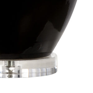 Wildwood Palazzo Handcrafted Italian Urn Lamp With Cream & Metallic Bronze Glaze On Clear Acrylic Base, 31.5" H 60772