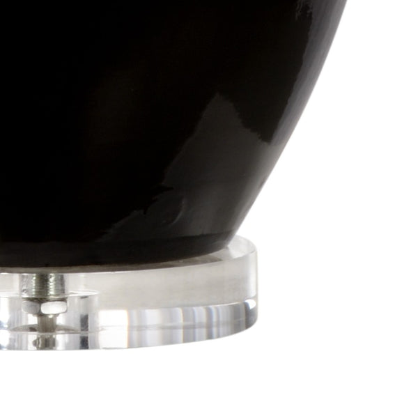 Wildwood Palazzo Handcrafted Italian Urn Lamp With Cream & Metallic Bronze Glaze On Clear Acrylic Base, 31.5" H 60772