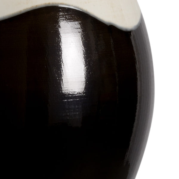 Wildwood Palazzo Handcrafted Italian Urn Lamp With Cream & Metallic Bronze Glaze On Clear Acrylic Base, 31.5" H 60772