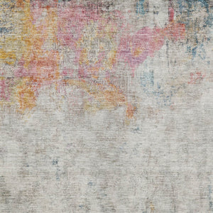 HomeRoots 5' Teal Blue Abstract Area Rug - Washable Indoor/Outdoor Design for High-Traffic Spaces and Style 5' X 8' 607729