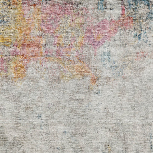 HomeRoots 5' Teal Blue Abstract Area Rug - Washable Indoor/Outdoor Design for High-Traffic Spaces and Style 5' X 8' 607729