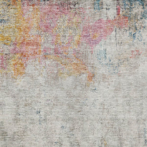 HomeRoots 5' Teal Blue Abstract Area Rug - Washable Indoor/Outdoor Design for High-Traffic Spaces and Style 8' X 10' 607731