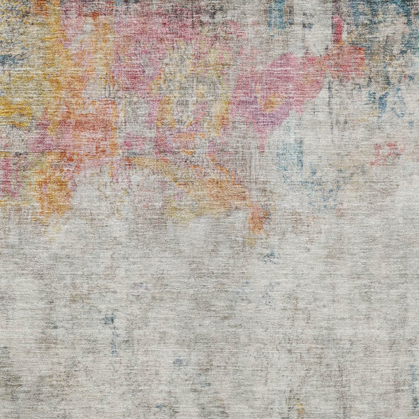 HomeRoots 5' Teal Blue Abstract Area Rug - Washable Indoor/Outdoor Design for High-Traffic Spaces and Style 8' X 10' 607731