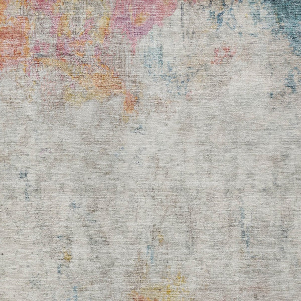 HomeRoots 5' Teal Blue Abstract Area Rug - Washable Indoor/Outdoor Design for High-Traffic Spaces and Style 10' X 14' 607733