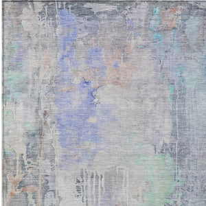 HomeRoots 5' Vibrant Purple Abstract Area Rug - Durable, Washable, Indoor/Outdoor Design for Stylish Living Spaces 5' X 8' 607747
