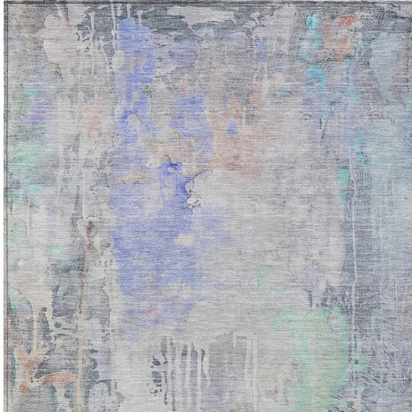 HomeRoots 5' Vibrant Purple Abstract Area Rug - Durable, Washable, Indoor/Outdoor Design for Stylish Living Spaces 5' X 8' 607747