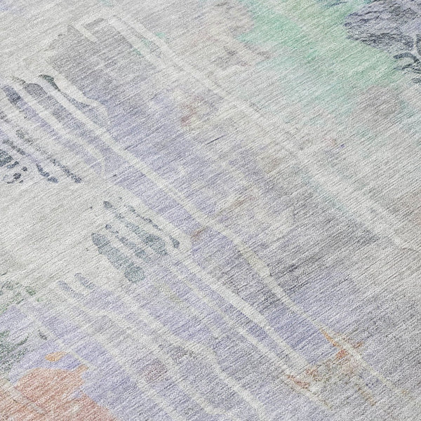HomeRoots 5' Vibrant Purple Abstract Area Rug - Durable, Washable, Indoor/Outdoor Design for Stylish Living Spaces 5' X 8' 607747