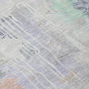 HomeRoots 5' Vibrant Purple Abstract Area Rug - Durable, Washable, Indoor/Outdoor Design for Stylish Living Spaces 8' X 10' 607749