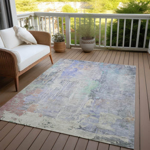 HomeRoots 5' Vibrant Purple Abstract Area Rug - Durable, Washable, Indoor/Outdoor Design for Stylish Living Spaces 9' X 12' 607750