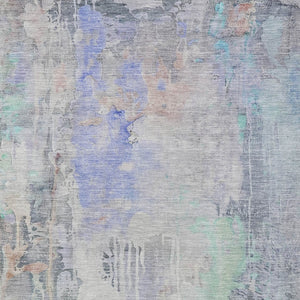 HomeRoots 5' Vibrant Purple Abstract Area Rug - Durable, Washable, Indoor/Outdoor Design for Stylish Living Spaces 9' X 12' 607750