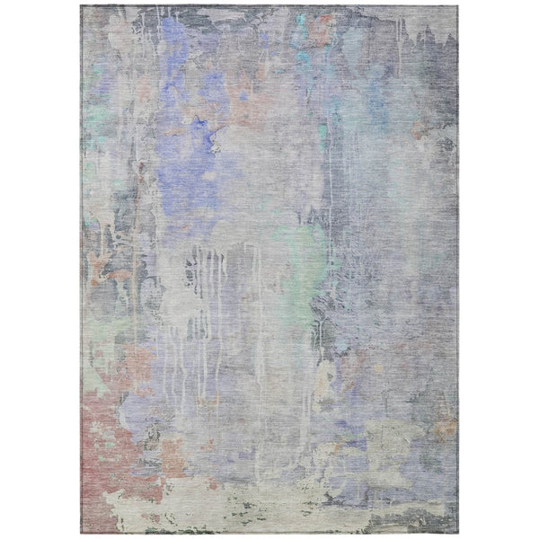 HomeRoots 5' Vibrant Purple Abstract Area Rug - Durable, Washable, Indoor/Outdoor Design for Stylish Living Spaces 10' X 14' 607751