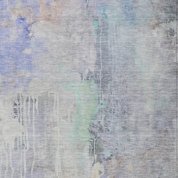 HomeRoots 5' Vibrant Purple Abstract Area Rug - Durable, Washable, Indoor/Outdoor Design for Stylish Living Spaces 10' X 14' 607751