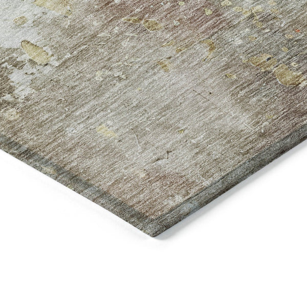 HomeRoots 5' Versatile Brown Abstract Area Rug – Durable, Washable Indoor/Outdoor Design for Modern Spaces 5' X 8' 607771