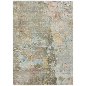 HomeRoots 5' Versatile Brown Abstract Area Rug – Durable, Washable Indoor/Outdoor Design for Modern Spaces 8' X 10' 607773