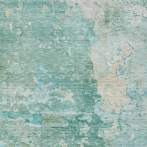 HomeRoots 5' Emerald Abstract Area Rug - Durable, Washable, Chic Design for Indoor and Outdoor Spaces 5' X 8' 607783
