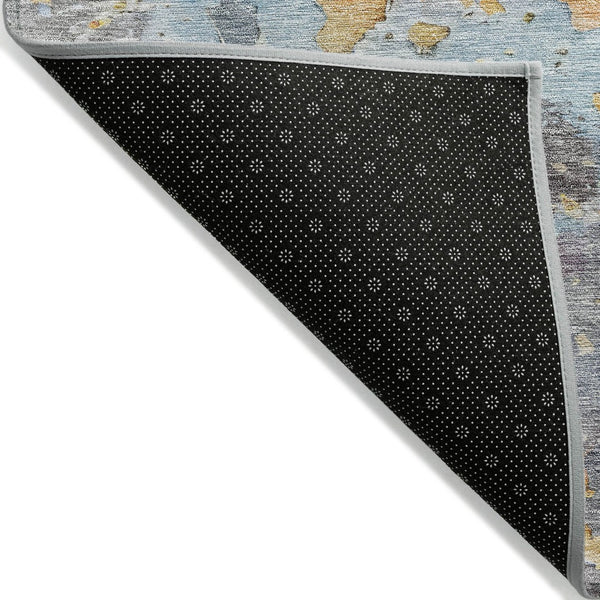 HomeRoots 5' Granite Gray Abstract Area Rug - Durable, Machine Washable Design for Indoor & Outdoor Spaces 5' X 8' 607789
