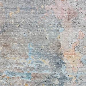 HomeRoots 5' Granite Gray Abstract Area Rug - Durable, Machine Washable Design for Indoor & Outdoor Spaces 8' X 10' 607791