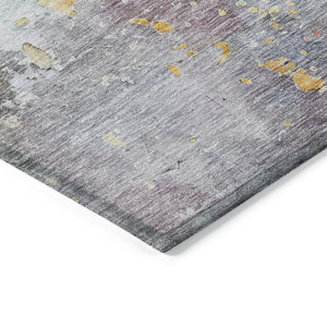 HomeRoots 5' Granite Gray Abstract Area Rug - Durable, Machine Washable Design for Indoor & Outdoor Spaces 9' X 12' 607792