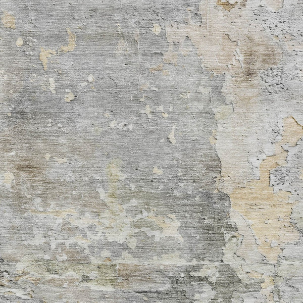HomeRoots 5' Gray Abstract Area Rug – Stylish, Washable Indoor/Outdoor Design for High-Traffic Spaces 5' X 8' 607801