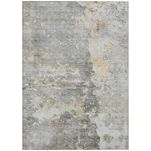 HomeRoots 5' Gray Abstract Area Rug – Stylish, Washable Indoor/Outdoor Design for High-Traffic Spaces 8' X 10' 607803