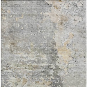 HomeRoots 5' Gray Abstract Area Rug – Stylish, Washable Indoor/Outdoor Design for High-Traffic Spaces 8' X 10' 607803