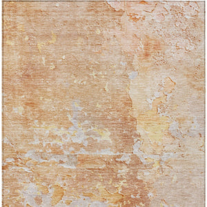 HomeRoots 5' Salmon Abstract Indoor Outdoor Area Rug - Durable, Washable Design for Modern Living Spaces 10' X 14' 607817
