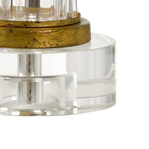 Wildwood J. Graham Fluted Glass Table Lamp With Crystal Mounting And Antique Gold Leaf Finish For Elegance 60783