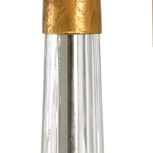 Wildwood J. Graham Fluted Glass Table Lamp With Crystal Mounting And Antique Gold Leaf Finish For Elegance 60783