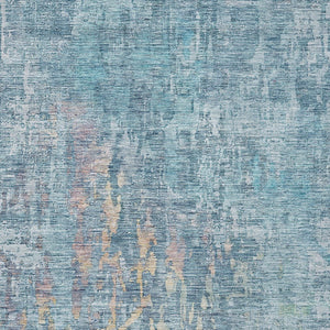 HomeRoots 5' Blue Abstract Washable Area Rug - Modern Indoor/Outdoor Design for Effortless Style & Durability 5' X 8' 607861
