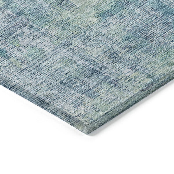 HomeRoots 5' Blue Abstract Washable Area Rug - Modern Indoor/Outdoor Design for Effortless Style & Durability 5' X 8' 607861