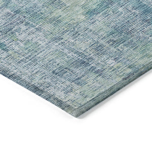 HomeRoots 5' Blue Abstract Washable Area Rug - Modern Indoor/Outdoor Design for Effortless Style & Durability 8' X 10' 607863