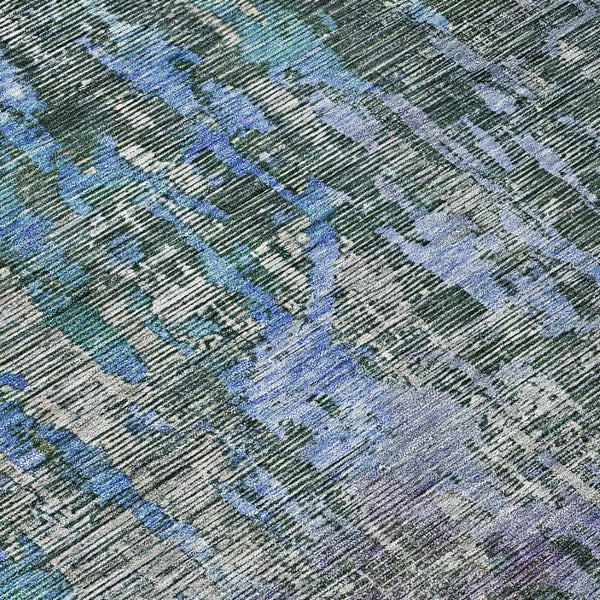 HomeRoots 5' Fern Green Abstract Indoor-Outdoor Area Rug – Stylish, Durable, Easy-Care for Any Space 5' X 8' 607867