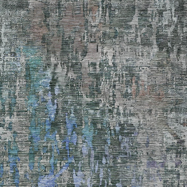 HomeRoots 5' Fern Green Abstract Indoor-Outdoor Area Rug – Stylish, Durable, Easy-Care for Any Space 10' X 14' 607871