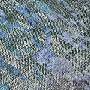 HomeRoots 5' Fern Green Abstract Indoor-Outdoor Area Rug – Stylish, Durable, Easy-Care for Any Space 10' X 14' 607871