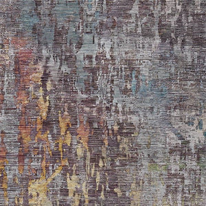 HomeRoots 5' Stylish Pewter Abstract Washable Area Rug for Indoor and Outdoor Spaces – Durable & Versatile Decor 5' X 8' 607879