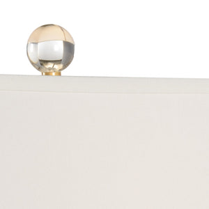 Wildwood Holden Lime-Glazed Porcelain Table Lamp With Antique Brass Mounting And Off-White Silkette Shade, 31.5" 60788