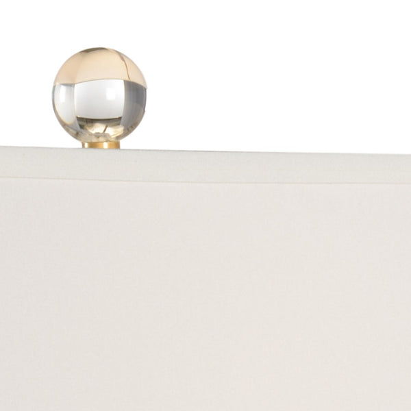 Wildwood Holden Lime-Glazed Porcelain Table Lamp With Antique Brass Mounting And Off-White Silkette Shade, 31.5" 60788