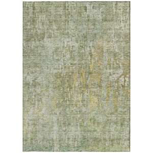 HomeRoots 5' Modern Sage Abstract Washable Area Rug - Durable, Stylish Indoor/Outdoor Design for Any Space 5' X 8' 607885