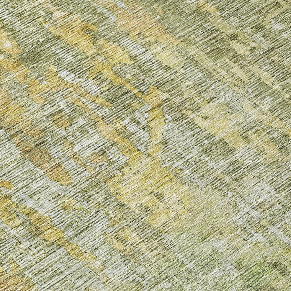 HomeRoots 5' Modern Sage Abstract Washable Area Rug - Durable, Stylish Indoor/Outdoor Design for Any Space 8' Round 607886
