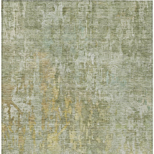 HomeRoots 5' Modern Sage Abstract Washable Area Rug - Durable, Stylish Indoor/Outdoor Design for Any Space 8' X 10' 607887