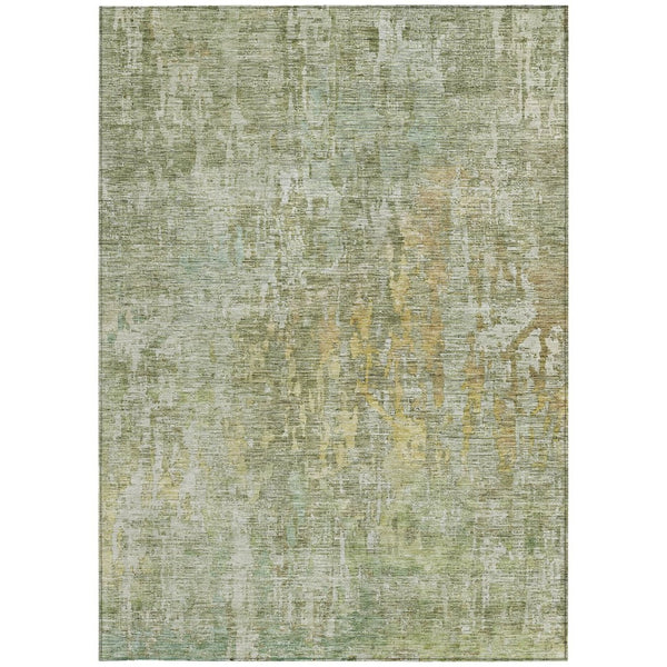 HomeRoots 5' Modern Sage Abstract Washable Area Rug - Durable, Stylish Indoor/Outdoor Design for Any Space 9' X 12' 607888