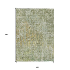 HomeRoots 5' Modern Sage Abstract Washable Area Rug - Durable, Stylish Indoor/Outdoor Design for Any Space 9' X 12' 607888