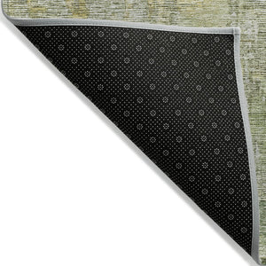 HomeRoots 5' Modern Sage Abstract Washable Area Rug - Durable, Stylish Indoor/Outdoor Design for Any Space 10' X 14' 607889